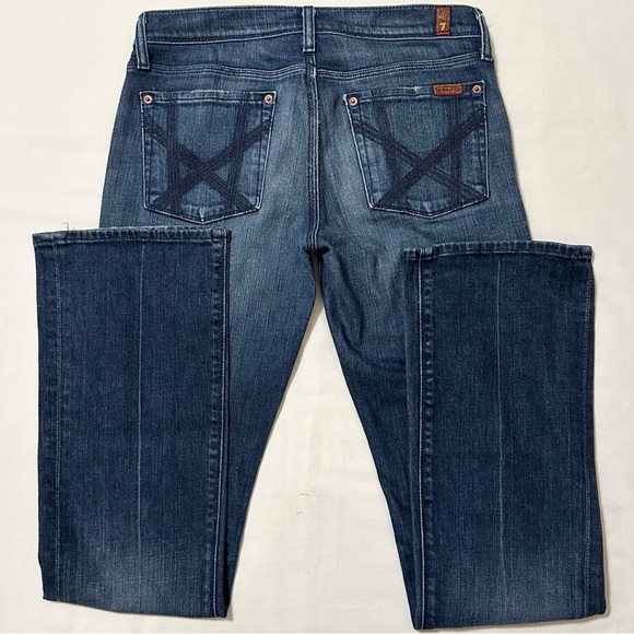 7 For All Mankind Women’s Mia Lowrise Bootcut Stretch Blue Denim Jeans - 29 - Picture 10 of 16